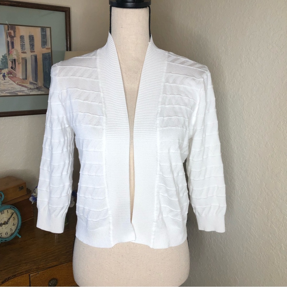 Thesis White Cardigan Sweater